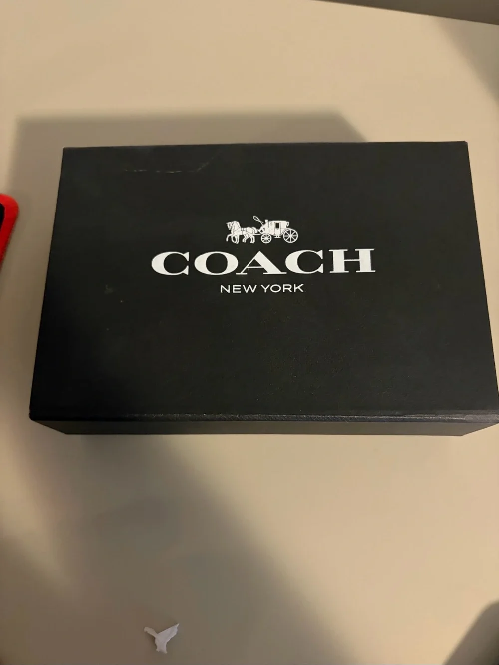 COACH Black Signature Patent-Trim Wristlet